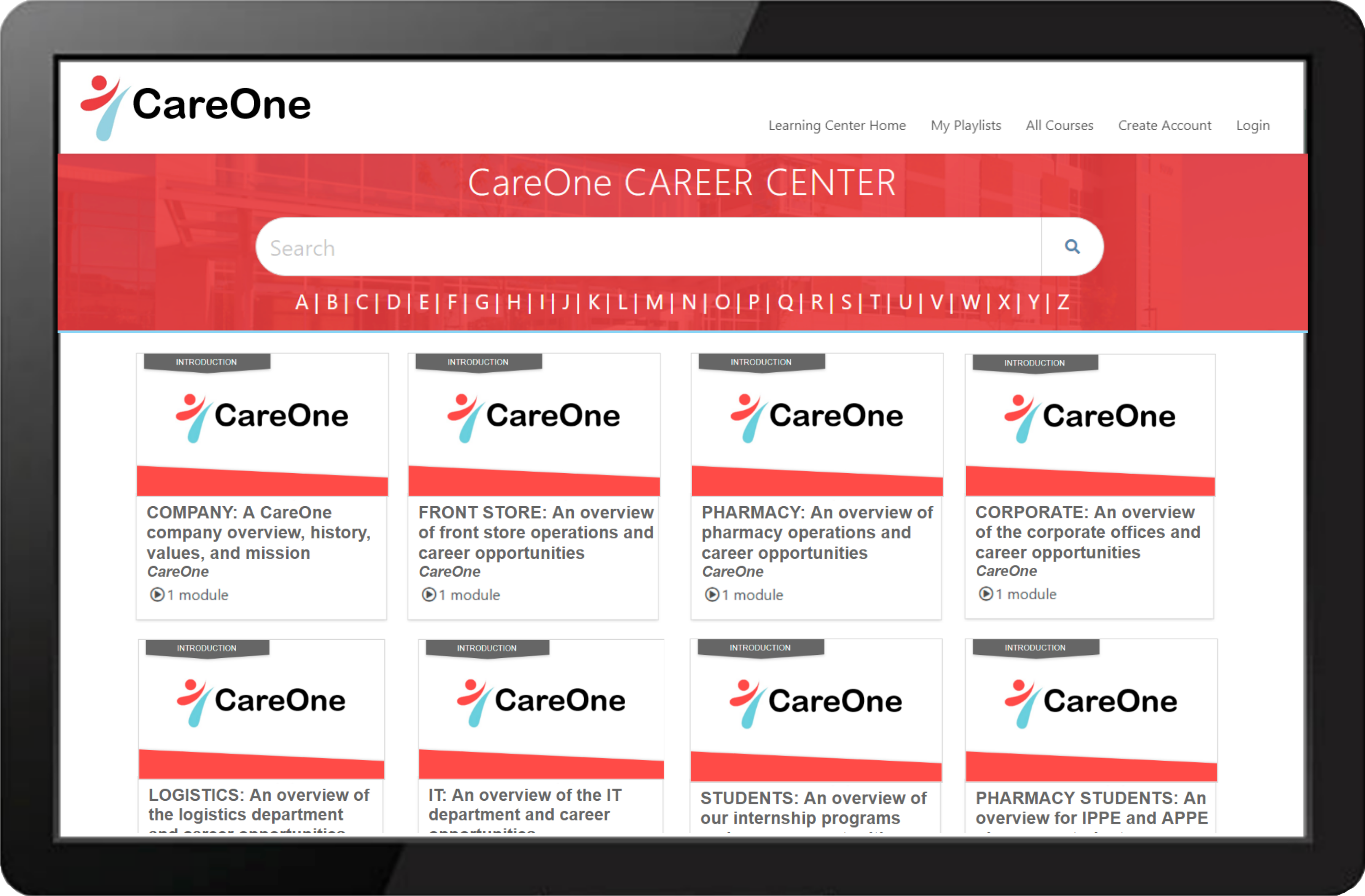 Care One LearningCenter Example